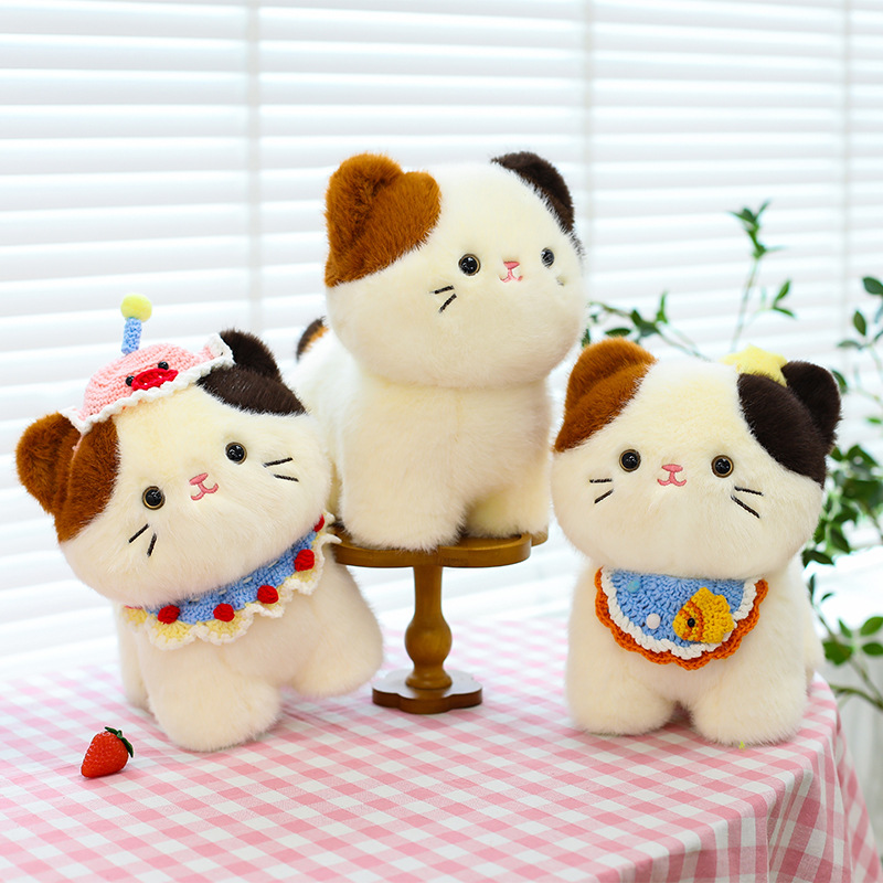 Cute Tricolor Cat Plush Toy Ca - đánh giá và giá Popular Kids Xmas Toys