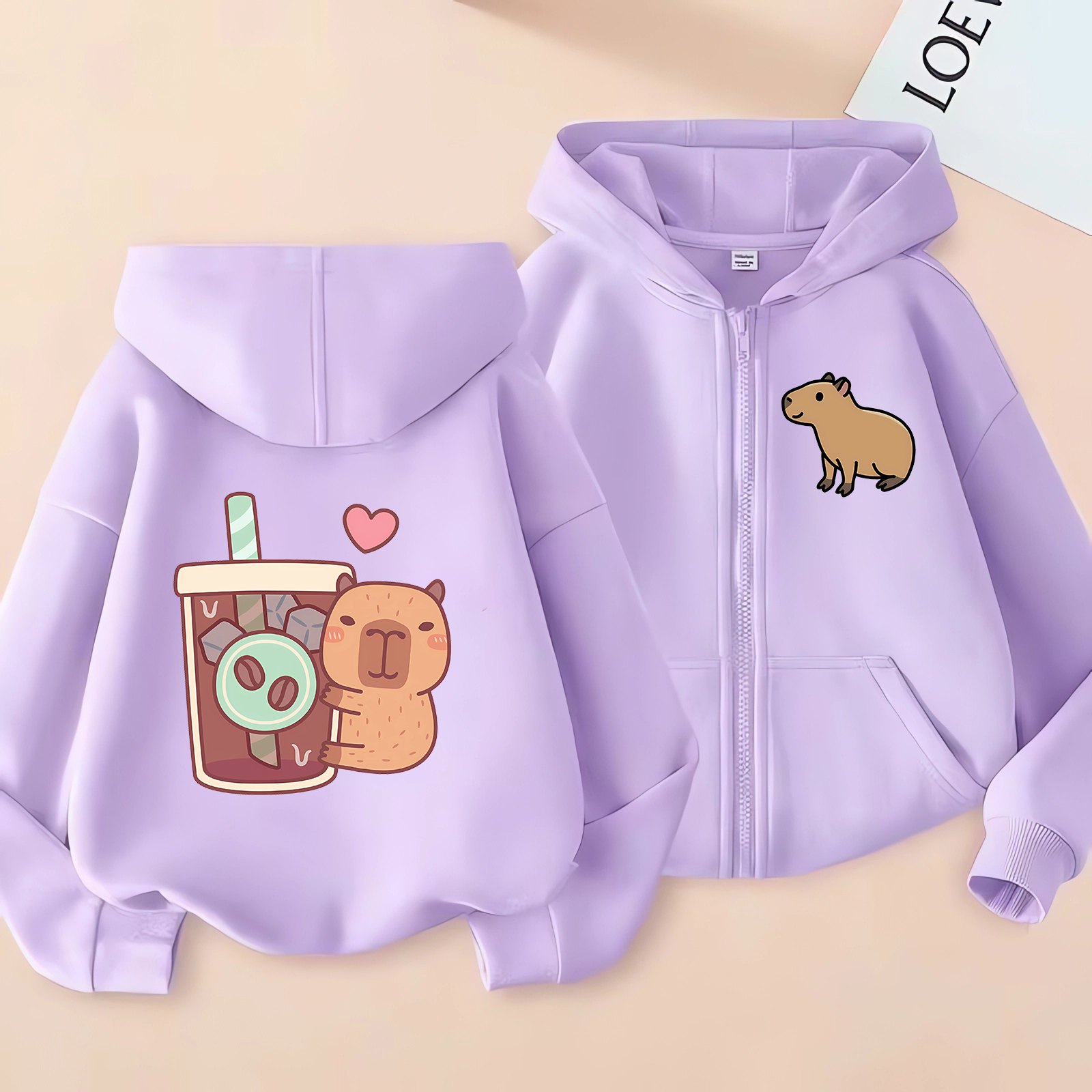 Zip Up Hoodie Kawaii Kids Capy - đánh giá và giá Kids Zip Toys