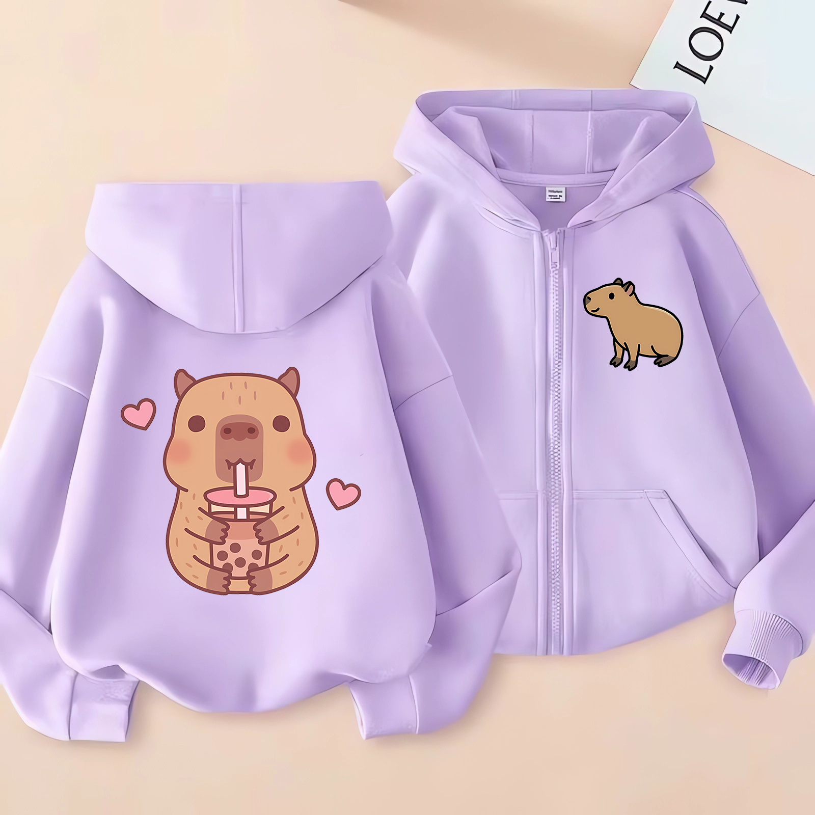 Zip Up Hoodie Kawaii Kids Capy - đánh giá và giá Kids Zip Toys