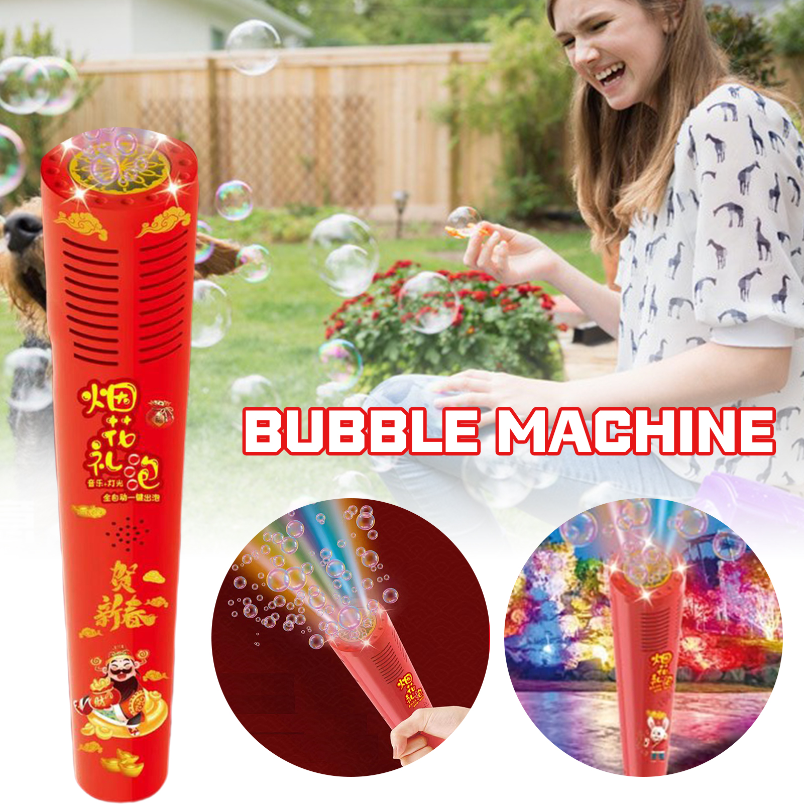 Multi-hole Firework Bubble Mac - đánh giá và giá Bubble Machine Outdoor