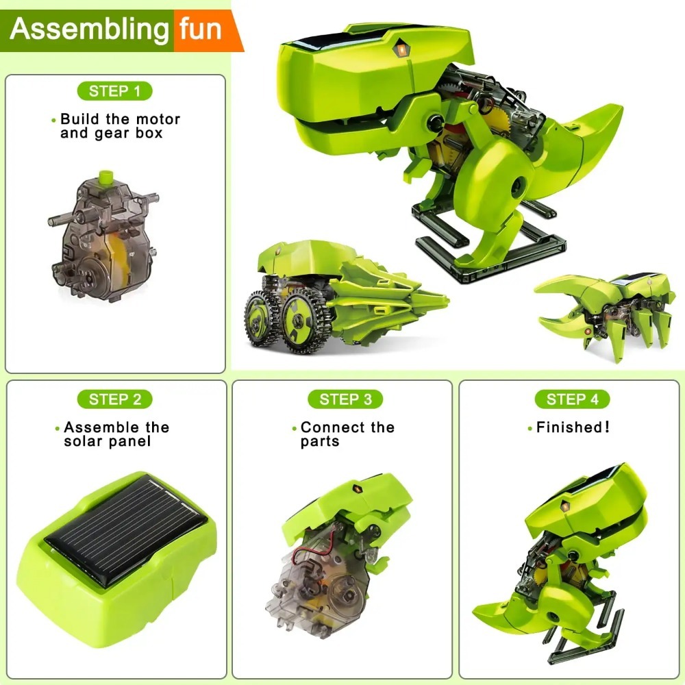 3-in-1 Solar Robot Kit, Robot  - đánh giá và giá Kids Toys 10 Year Old