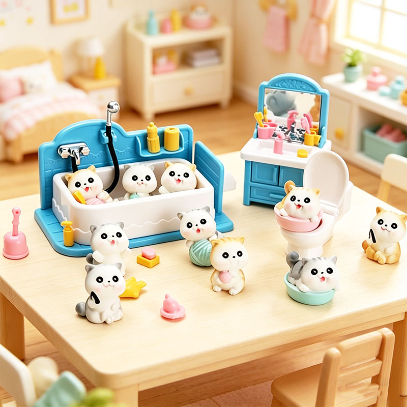Dollhouse Bathroom Set 1:12 Mi - đánh giá và giá Kids Toys Play