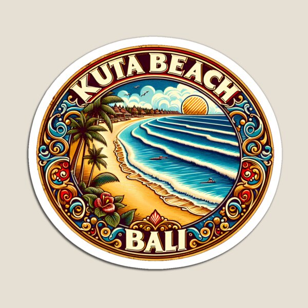 Kuta Beach Bali Retro  Magnet  - đánh giá và giá Kids Toys Bali